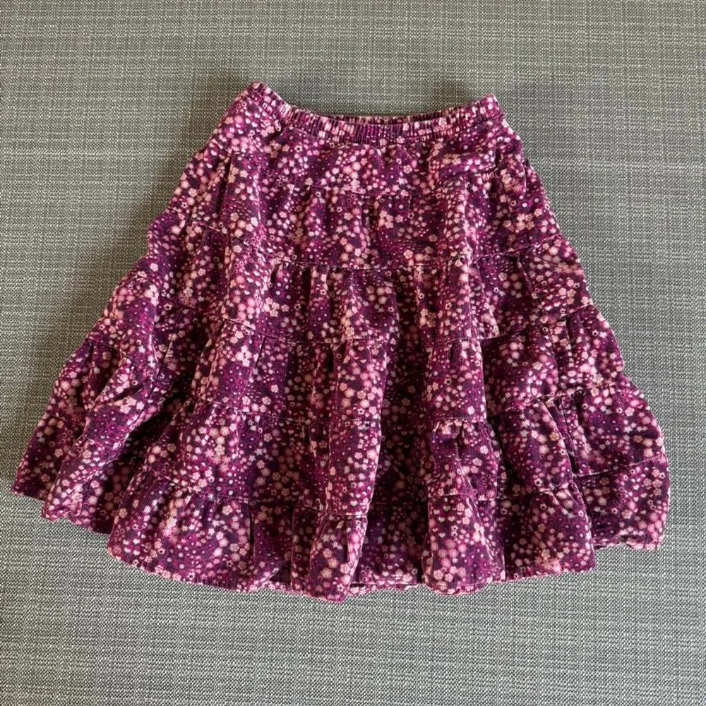 Gymboree purple floral skirt with pockets
